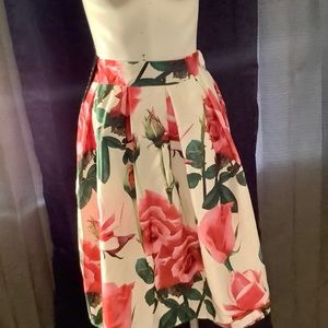 Beautiful Rose Silky Skirt